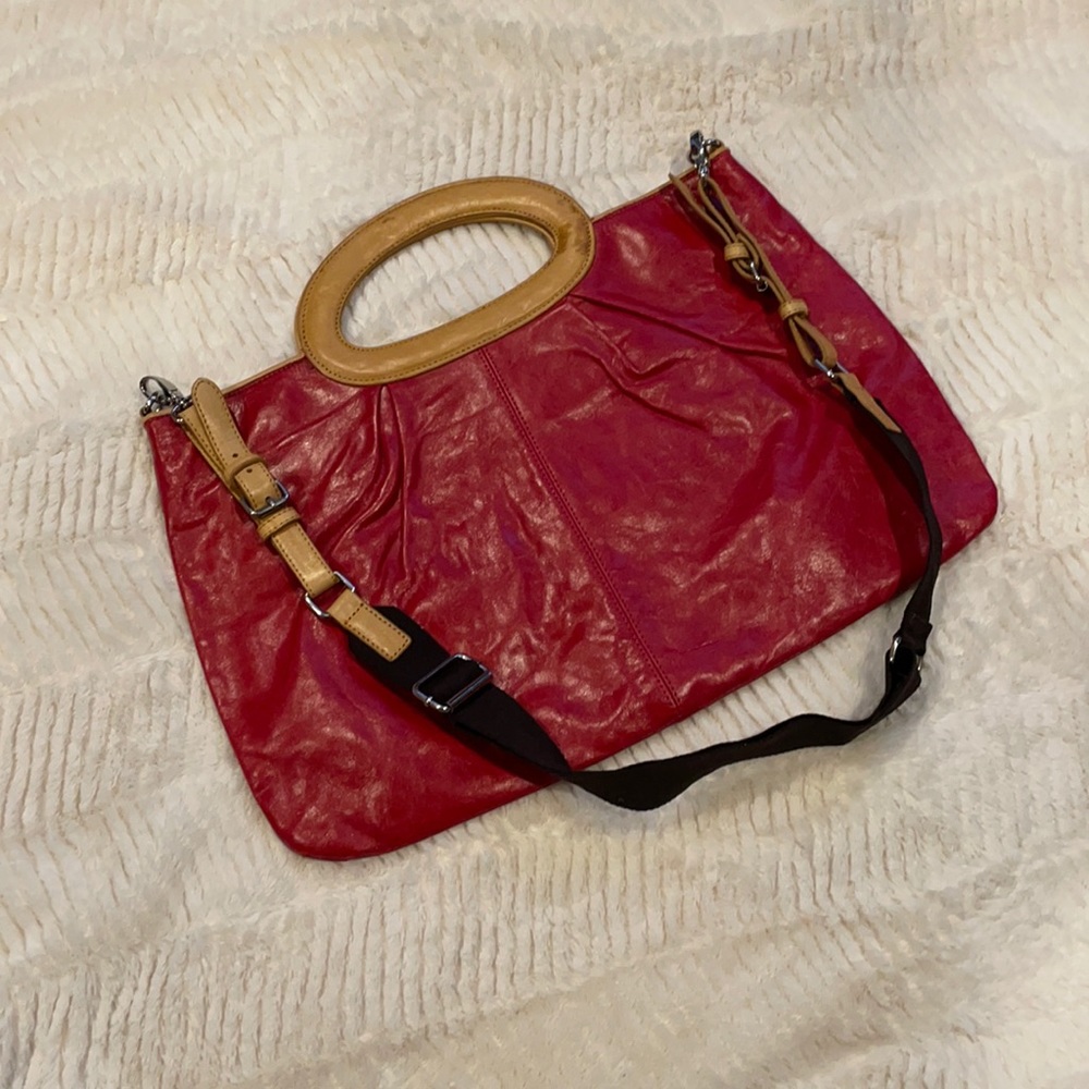 PARADOX Red Leather Bag - Crossbody, Hand, Shoulder